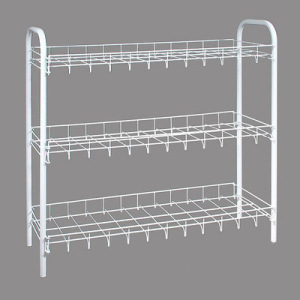 Подставка для обуви Metaltex, 3-х ярусная, 64 x 23 x 59 см, цвет белый Подставка для обуви Metaltex, 3-х ярусная, 64 x 23 x 59 см, цвет белый