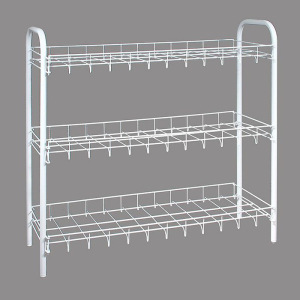 Подставка для обуви Metaltex, 3-х ярусная, 64 x 23 x 59 см, цвет белый Подставка для обуви Metaltex, 3-х ярусная, 64 x 23 x 59 см, цвет белый