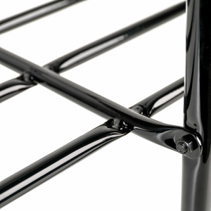 Подставка для обуви с сиденьем, 2 яруса, 89×30×45 см, цвет чёрный Подставка для обуви с сиденьем, 2 яруса, 89×30×45 см, цвет чёрный