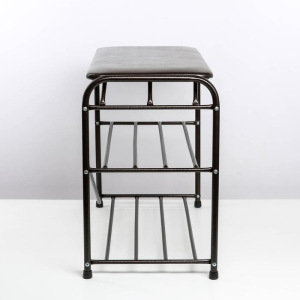 Подставка для обуви с сиденьем, 3 яруса, 65×32×48,5 см см, цвет медный антик Подставка для обуви с сиденьем, 3 яруса, 65×32×48,5 см см, цвет медный антик