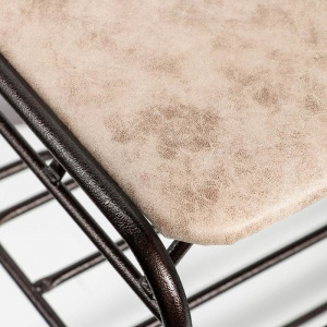 Подставка для обуви с сиденьем, 3 яруса, 65×32×48,5 см, замша, цвет медный антик Подставка для обуви с сиденьем, 3 яруса, 65×32×48,5 см, замша, цвет медный антик