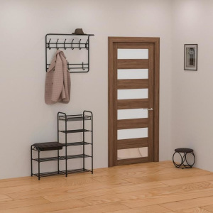 Подставка для обуви с сиденьем и ящиком, 5 ярусов, 88,4×29,8×94,5 см, цвет медный антик Подставка для обуви с сиденьем и ящиком, 5 ярусов, 88,4×29,8×94,5 см, цвет медный антик