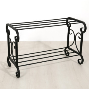 Подставка для обуви «Стандарт», 2 яруса, 60×30×40 см, цвет чёрный, МИКС Подставка для обуви «Стандарт», 2 яруса, 60×30×40 см, цвет чёрный, МИКС