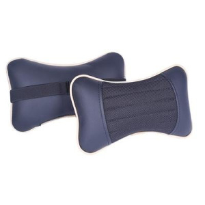 Подушка автомобильная, для шеи Sector, экокожа-текстиль, бежевый/черный, 2 шт Подушка автомобильная, для шеи Sector, экокожа-текстиль, бежевый/черный, 2 шт