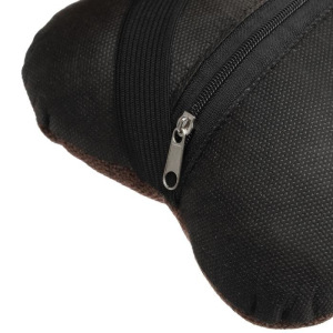 Подушка автомобильная косточка, на подголовник, лен, коричневый, 16х24 см Подушка автомобильная косточка, на подголовник, лен, коричневый, 16х24 см