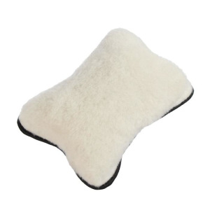 Подушка автомобильная косточка, на подголовник, меховые, белый 25х19 см, набор 2 шт Подушка автомобильная косточка, на подголовник, меховые, белый 25х19 см, набор 2 шт