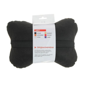 Подушка автомобильная косточка, на подголовник, велюр, бежевый, ромб, 16х24 см Подушка автомобильная косточка, на подголовник, велюр, бежевый, ромб, 16х24 см