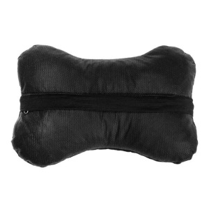Подушка автомобильная косточка, на подголовник, велюр, черный, ромб, 16х24 см Подушка автомобильная косточка, на подголовник, велюр, черный, ромб, 16х24 см