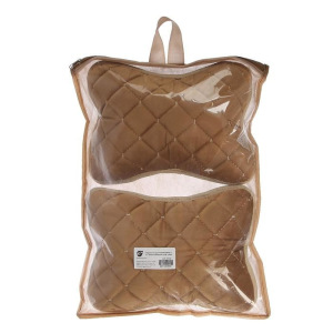 Подушка автомобильная косточка, на подголовник, велюр, ромб, бежевый 25х19 см, набор 2 шт Подушка автомобильная косточка, на подголовник, велюр, ромб, бежевый 25х19 см, набор 2 шт