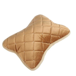 Подушка автомобильная косточка, на подголовник, велюр, ромб, бежевый 25х19 см, набор 2 шт Подушка автомобильная косточка, на подголовник, велюр, ромб, бежевый 25х19 см, набор 2 шт