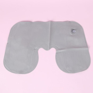 Подушка для шеи дорожная, надувная, 42 × 27 см, цвет серый Подушка для шеи дорожная, надувная, 42 × 27 см, цвет серый