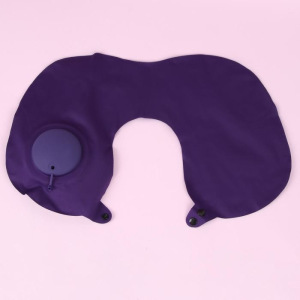 Подушка для шеи дорожная, надувная, с насосом, 47 × 27 см, цвет МИКС Подушка для шеи дорожная, надувная, с насосом, 47 × 27 см, цвет МИКС