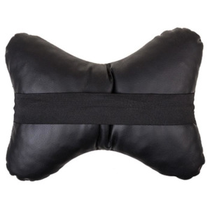 Подушка на подголовник Skyway экокожа, черная, строчка красная Подушка на подголовник Skyway экокожа, черная, строчка красная