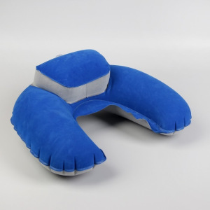 Подушка-воротник для шеи, с подголовником, надувная, в чехле, 43 × 28 см, цвет МИКС Подушка-воротник для шеи, с подголовником, надувная, в чехле, 43 × 28 см, цвет МИКС