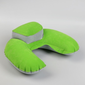 Подушка-воротник для шеи, с подголовником, надувная, в чехле, 43 × 28 см, цвет МИКС Подушка-воротник для шеи, с подголовником, надувная, в чехле, 43 × 28 см, цвет МИКС