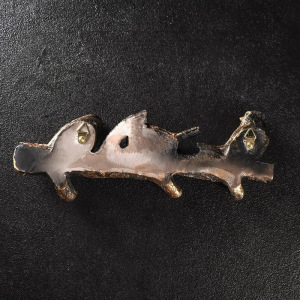 Подвесной декор "Веточка с тремя птичками" бронза Подвесной декор "Веточка с тремя птичками" бронза