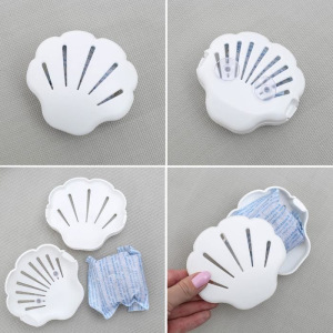 Поглотитель запаха для холодильника «Ракушка», 9,5×8,5×3 см, цвет МИКС Поглотитель запаха для холодильника «Ракушка», 9,5×8,5×3 см, цвет МИКС