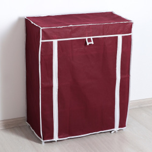 Полка для обуви, 4 яруса, 60×30×72 см, цвет бордовый Полка для обуви, 4 яруса, 60×30×72 см, цвет бордовый