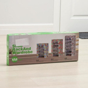 Полка для обуви, 4 яруса, 60×30×72 см, цвет МИКС Полка для обуви, 4 яруса, 60×30×72 см, цвет МИКС