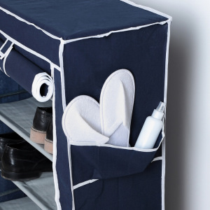 Полка для обуви, 5 ярусов, 60×28×90 см, цвет синий Полка для обуви, 5 ярусов, 60×28×90 см, цвет синий