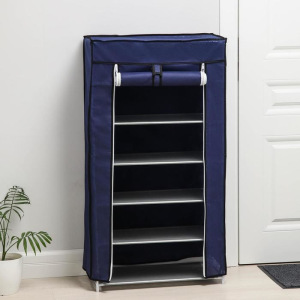 Полка для обуви, 6 ярусов, 57×28×107 см, цвет синий Полка для обуви, 6 ярусов, 57×28×107 см, цвет синий