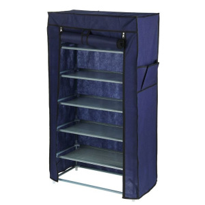 Полка для обуви, 6 ярусов, 57×28×107 см, цвет синий Полка для обуви, 6 ярусов, 57×28×107 см, цвет синий