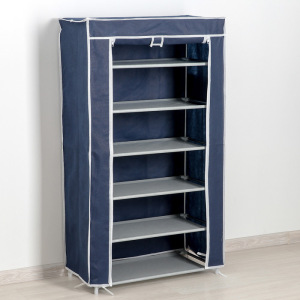 Полка для обуви, 6 ярусов, 57×28×107 см, цвет синий Полка для обуви, 6 ярусов, 57×28×107 см, цвет синий