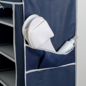 Полка для обуви, 6 ярусов, 57×28×107 см, цвет синий Полка для обуви, 6 ярусов, 57×28×107 см, цвет синий