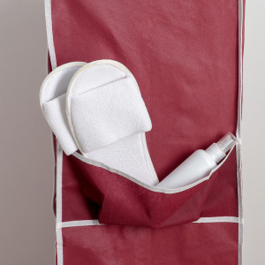 Полка для обуви, 6 ярусов, 60×28×105 см, цвет бордовый Полка для обуви, 6 ярусов, 60×28×105 см, цвет бордовый