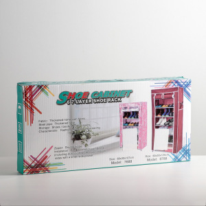 Полка для обуви, 6 ярусов, 60×28×105 см, цвет бордовый Полка для обуви, 6 ярусов, 60×28×105 см, цвет бордовый