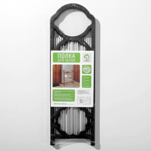 Полка для обуви Доляна, 4 яруса, 42×19×58 см, цвет чёрный Полка для обуви Доляна, 4 яруса, 42×19×58 см, цвет чёрный