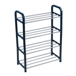 Полка для обуви Доляна, 4 яруса, 42×19×60 см, цвет синий Полка для обуви Доляна, 4 яруса, 42×19×60 см, цвет синий