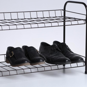 Полка для обуви разборная, 2 яруса, 68×28×44 см, цвет медный антик Полка для обуви разборная, 2 яруса, 68×28×44 см, цвет медный антик