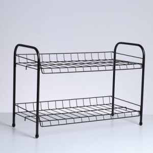 Полка для обуви разборная, 2 яруса, 68×28×44 см, цвет медный антик Полка для обуви разборная, 2 яруса, 68×28×44 см, цвет медный антик