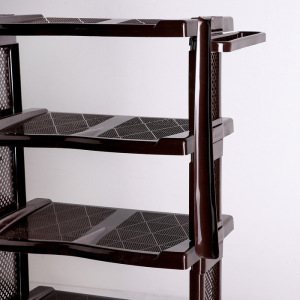 Полка для обуви с ложкой, 4 яруса, 50×32,5×72 см, цвет коричневый Полка для обуви с ложкой, 4 яруса, 50×32,5×72 см, цвет коричневый