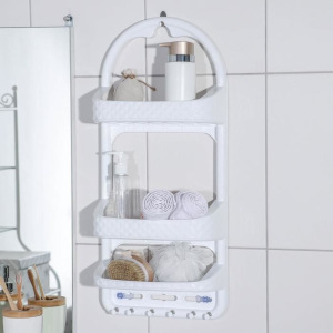 Полка навесная для ванной комнаты, цвет МИКС Полка навесная для ванной комнаты, цвет МИКС