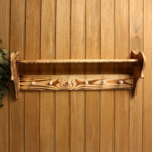 Полка вешалка большая, обожжённая, 6 крючков, 70×25×20 см Полка вешалка большая, обожжённая, 6 крючков, 70×25×20 см