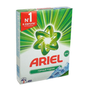 Порошок стиральный Ariel автомат "Горный родник" 450 г Порошок стиральный Ariel автомат "Горный родник" 450 г
