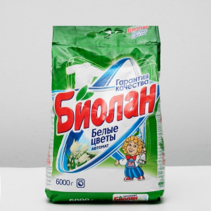 Порошок стиральный "Биолан" Автомат Белые цветы, 6000 г Порошок стиральный "Биолан" Автомат Белые цветы, 6000 г