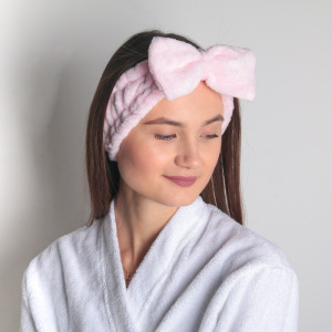 Повязка для умывания «Бантик», цвет МИКС Повязка для умывания «Бантик», цвет МИКС