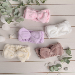 Повязка для умывания «Бантик», цвет МИКС Повязка для умывания «Бантик», цвет МИКС