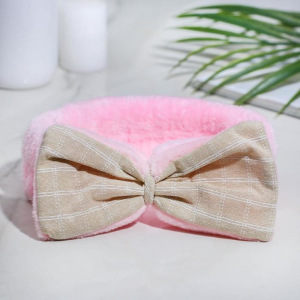 Повязка для умывания «Бантик», флис, цвет МИКС Повязка для умывания «Бантик», флис, цвет МИКС