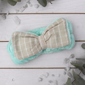 Повязка для умывания «Бантик», флис, цвет МИКС Повязка для умывания «Бантик», флис, цвет МИКС