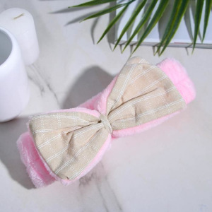 Повязка для умывания «Бантик», флис, цвет МИКС Повязка для умывания «Бантик», флис, цвет МИКС