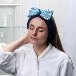 Повязка для умывания «Блеск», цвет МИКС Повязка для умывания «Блеск», цвет МИКС