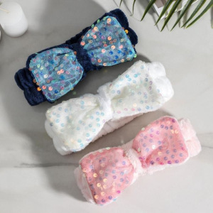 Повязка для умывания «Блеск», цвет МИКС Повязка для умывания «Блеск», цвет МИКС