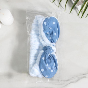 Повязка для умывания «Горошек», цвет МИКС Повязка для умывания «Горошек», цвет МИКС