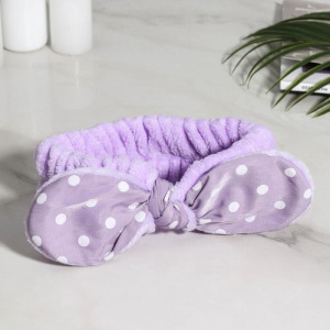 Повязка для умывания «Горошек», цвет МИКС Повязка для умывания «Горошек», цвет МИКС