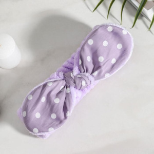 Повязка для умывания «Горошек», цвет МИКС Повязка для умывания «Горошек», цвет МИКС