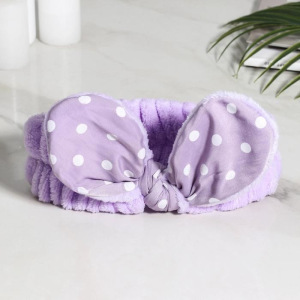 Повязка для умывания «Горошек», цвет МИКС Повязка для умывания «Горошек», цвет МИКС